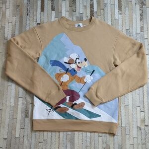 Disney Parks Size M Goofy Holiday Homestead Pullover Crewneck Sweatshirt
